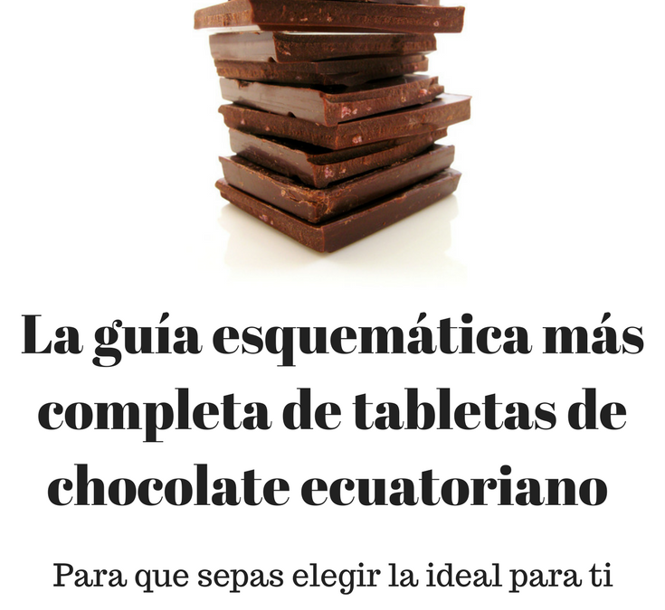 La guía esquemática más completa de tabletas de chocolate ecuatoriano para que sepas elegir la ideal para ti